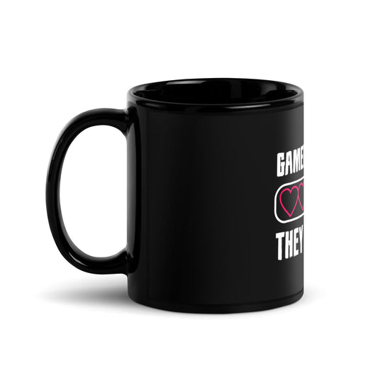 Black Glossy Mug Gamers Dont Die They Respawn - Canvazon