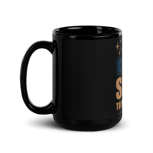 Black Glossy Mug W A S D - Canvazon