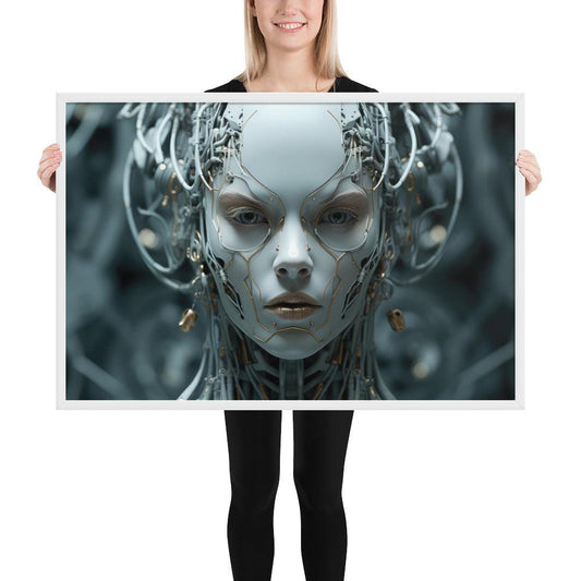 Futuristic Women, Framed matte paper poster - Canvazon