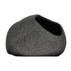 Handmade wool felted cat cave Color: Graphite gray