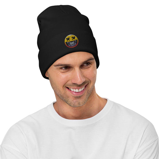 Embroidered Beanie Skull Smiley - Canvazon