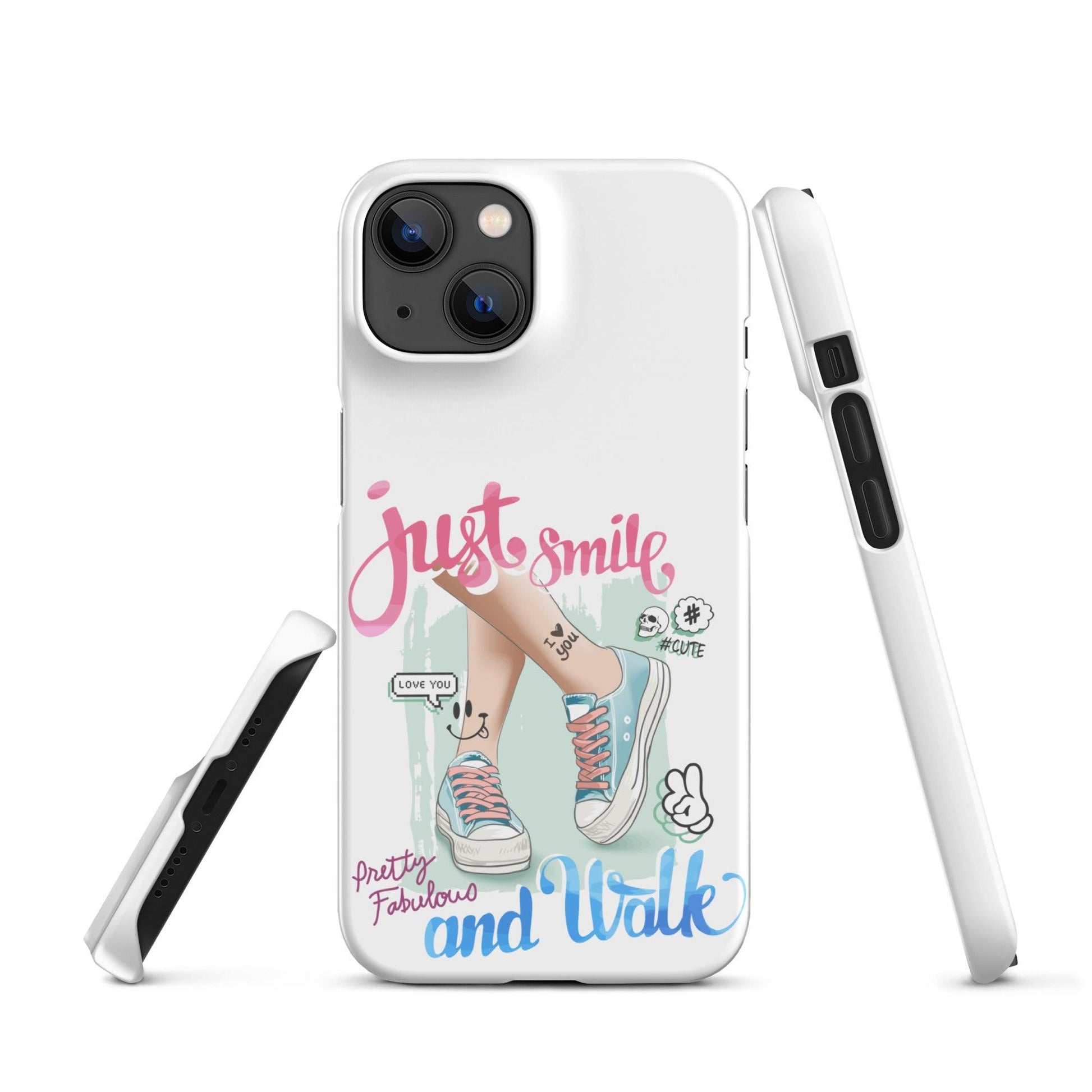 Snap case for iPhone® Just Smile - Canvazon