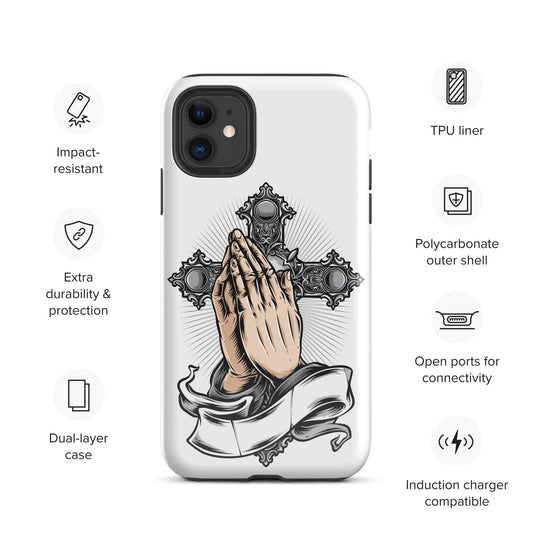 Tough Case for iPhone® Cross Pray - Canvazon