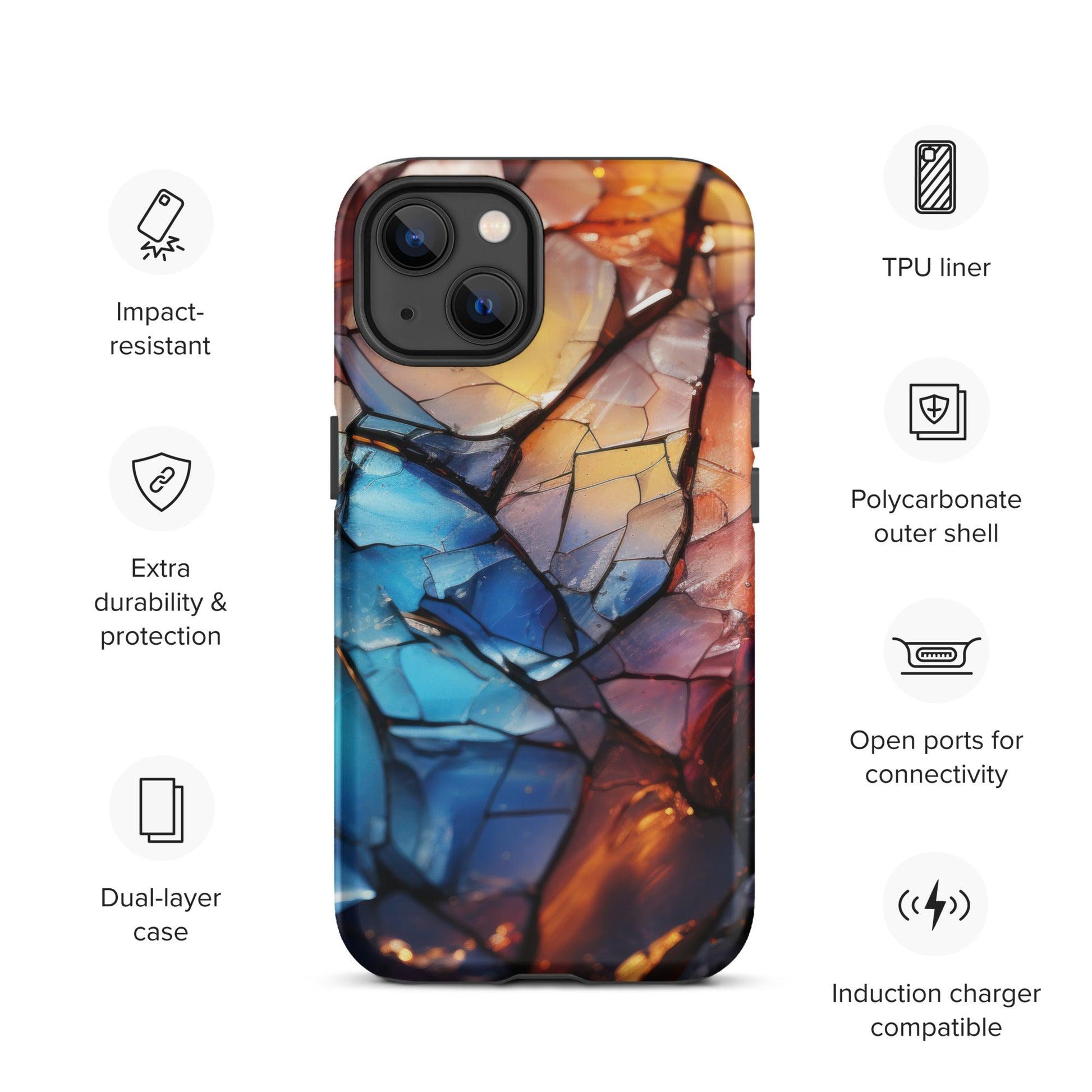 Multicolor shapes Tough Case for iPhone® - Canvazon