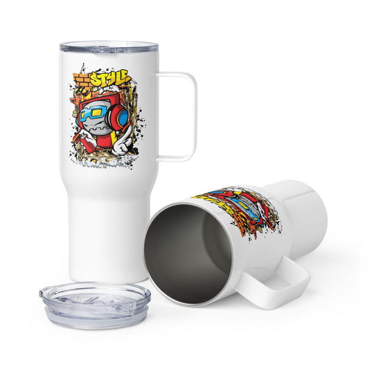 Travel mug with a handle Style - Canvazon