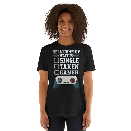 Short-Sleeve Unisex T-Shirt Single Taken Gamer - Canvazon