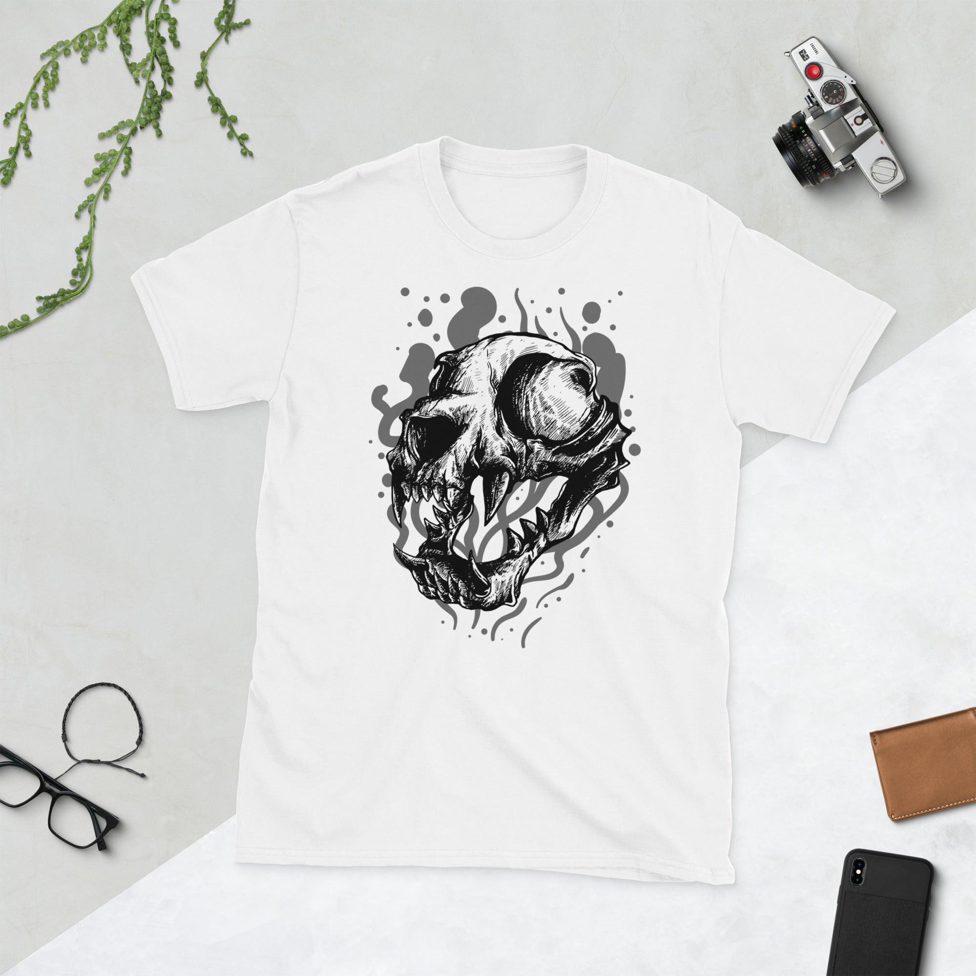 Short-Sleeve Unisex T-Shirt Skull Dog - Canvazon