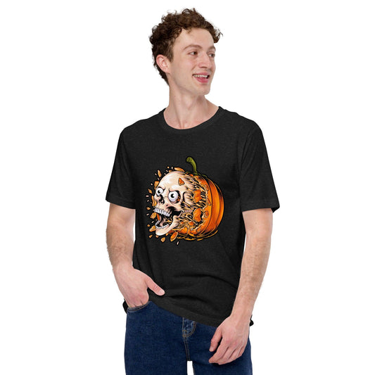 Unisex t-shirt pumpkin Skull - Canvazon