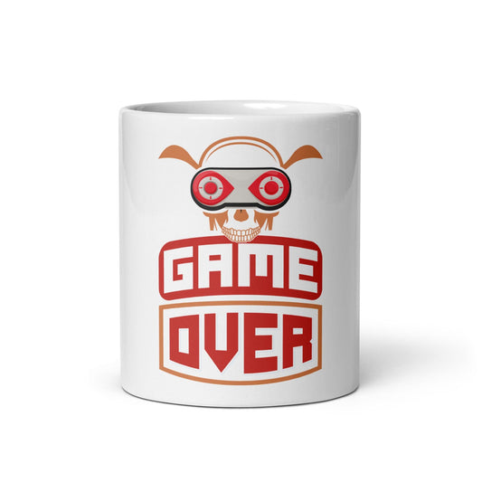 White glossy mug Game Over - Canvazon